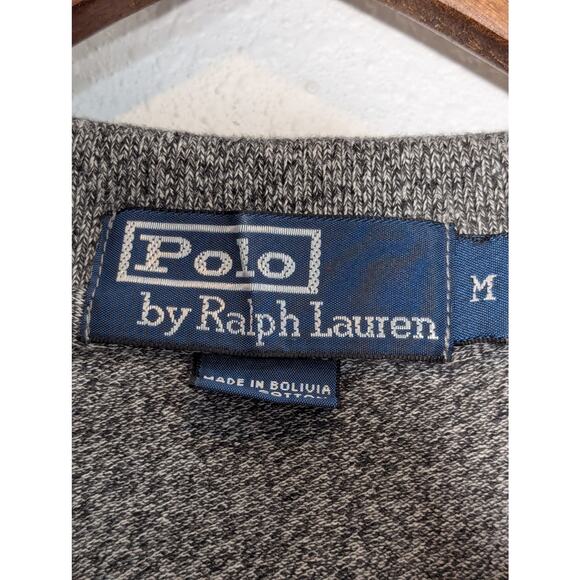 Ralph Lauren Polo Shirt Medium Mens Gray Solid Custom Slim Fit Short Sleeve - Picture 3 of 5